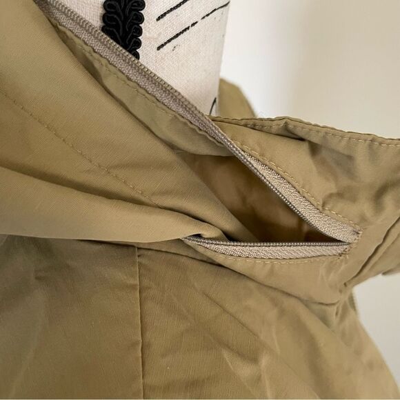 Gorpcore Minimalist Oversized Utility Rain Coat Size XS Gold/ Beige/ Ochre - Picture 9 of 13